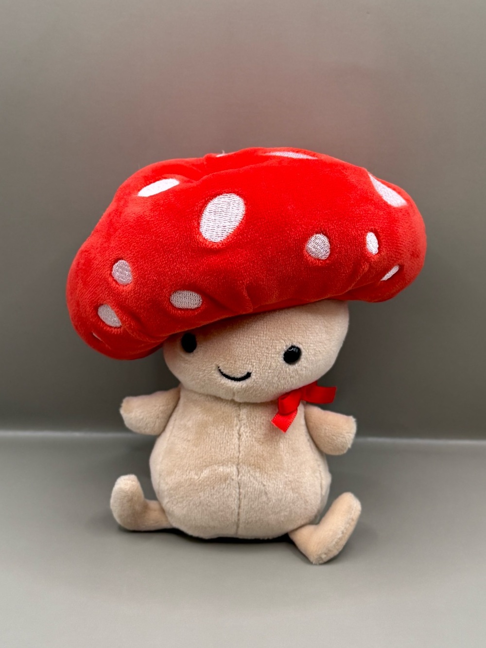 Retired Jellycat Fun Guy Robbie Mushroom Plush Stuffed Animal